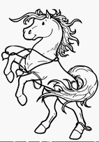 coloriage cheval cabre